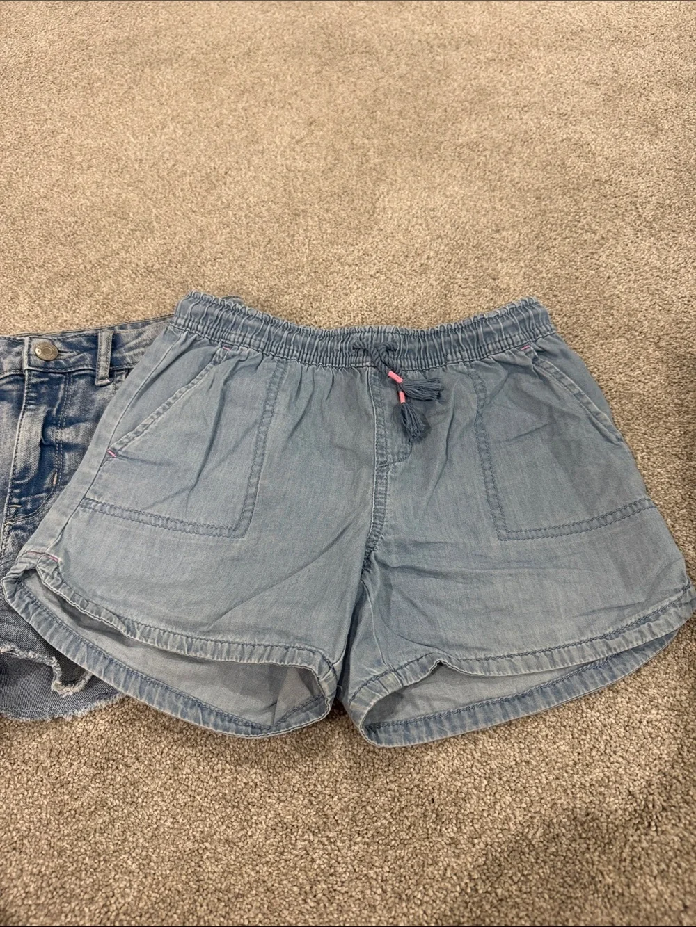 GAP Girls Light Blue Denim & Chambray Shorts Trio